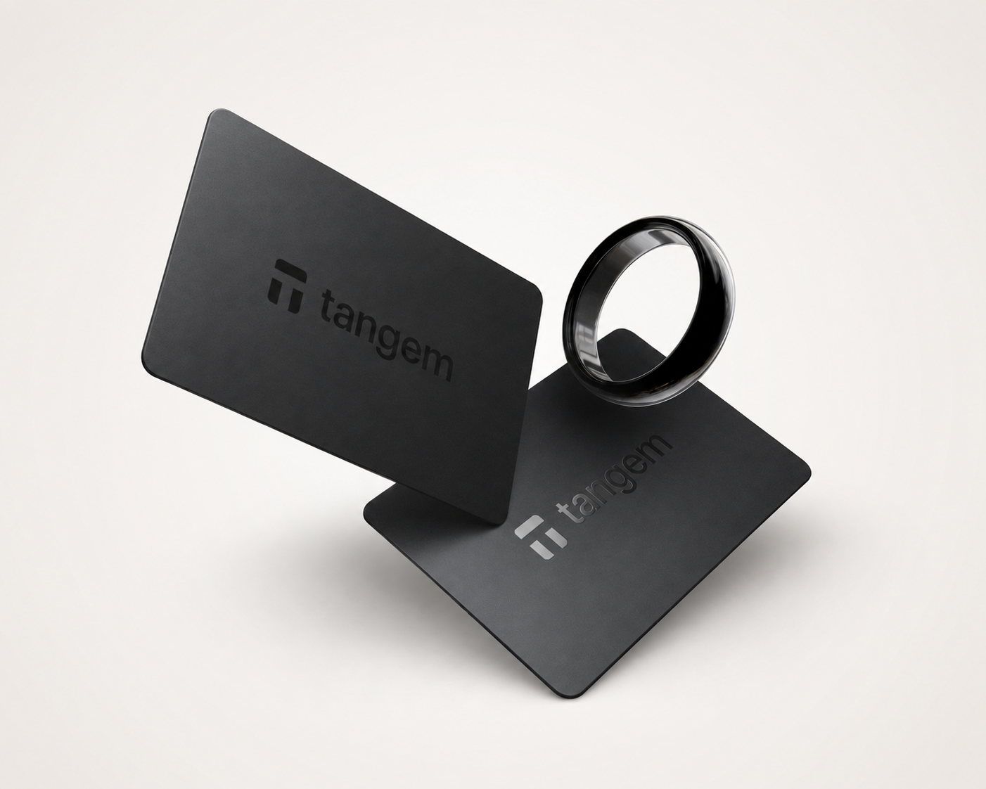 Tangem Ring mit zwei Backup-Karten